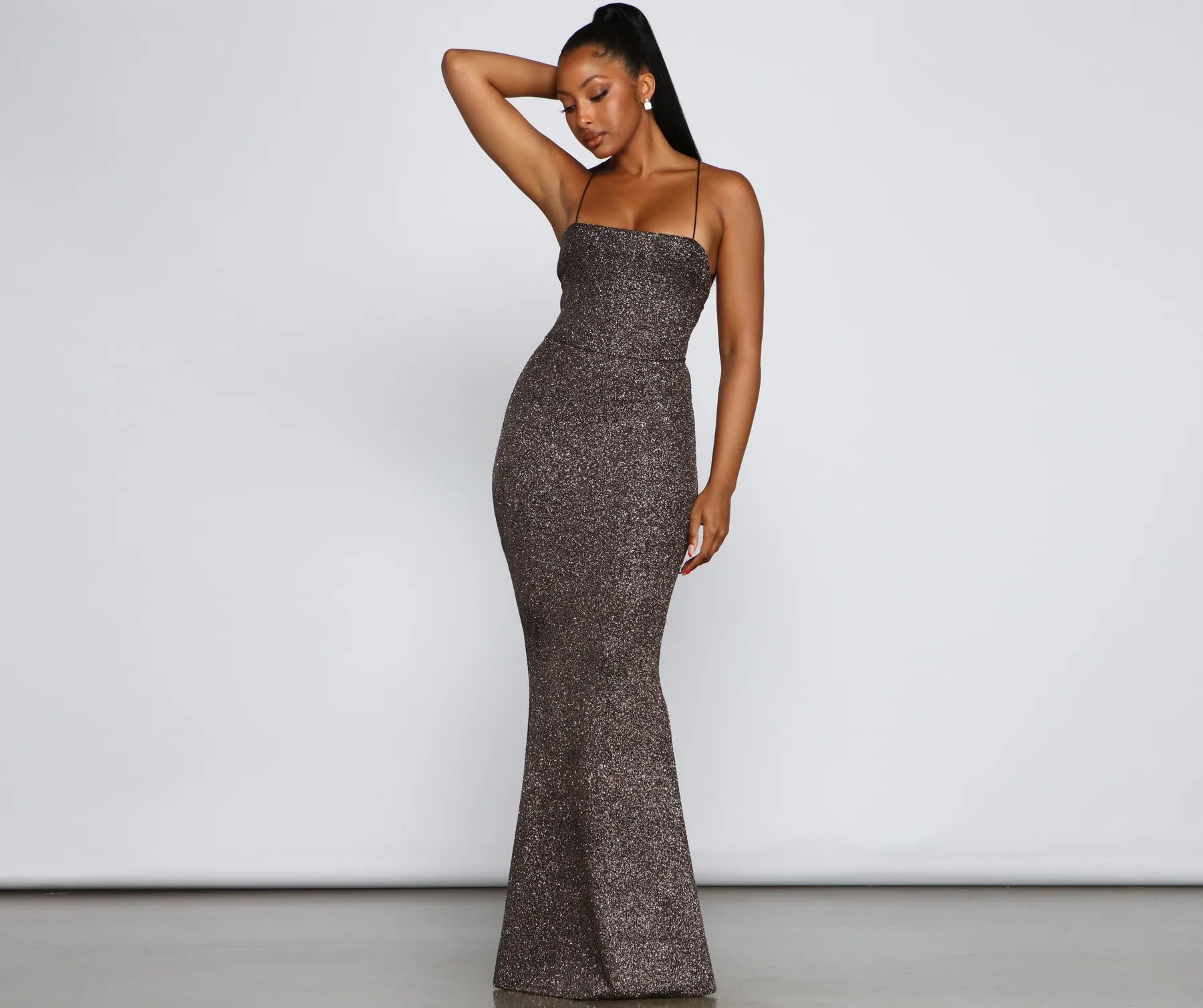 Jessica Glitter Knit Mermaid Dress