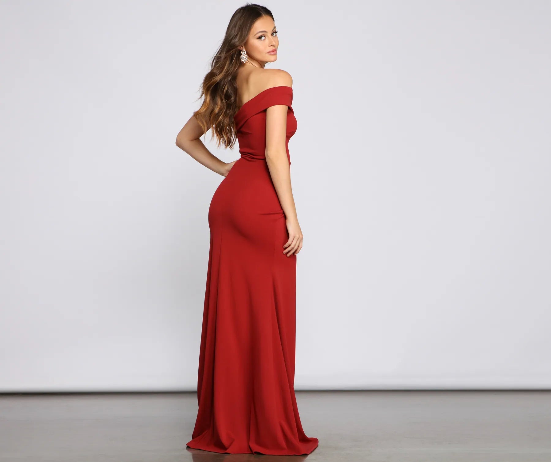 Susana Asymmetric Off-Shoulder Mermaid Dress