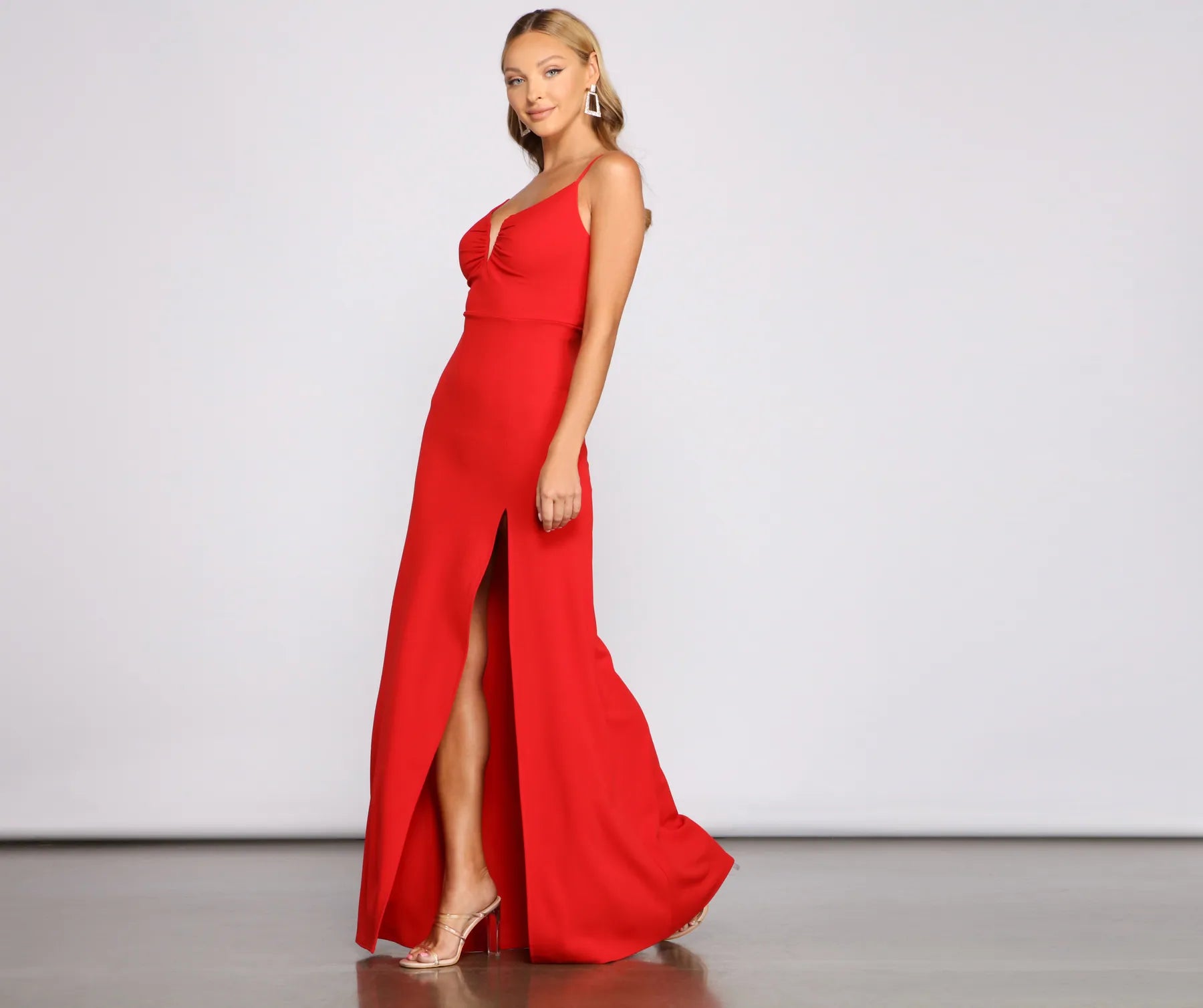 Jianna Formal A-Line Crepe Dress