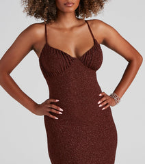 Camille Glitter Knit Mermaid Dress