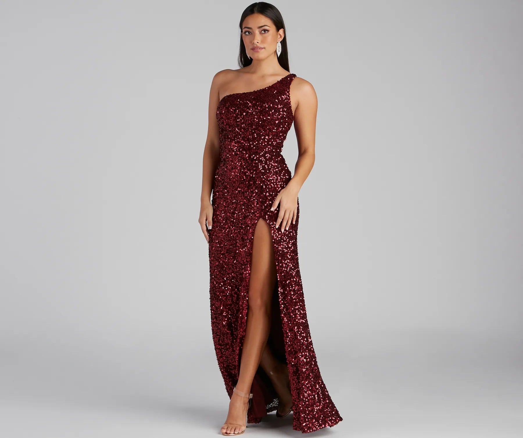 Lyla Formal One-Shoulder Sequin Dress
