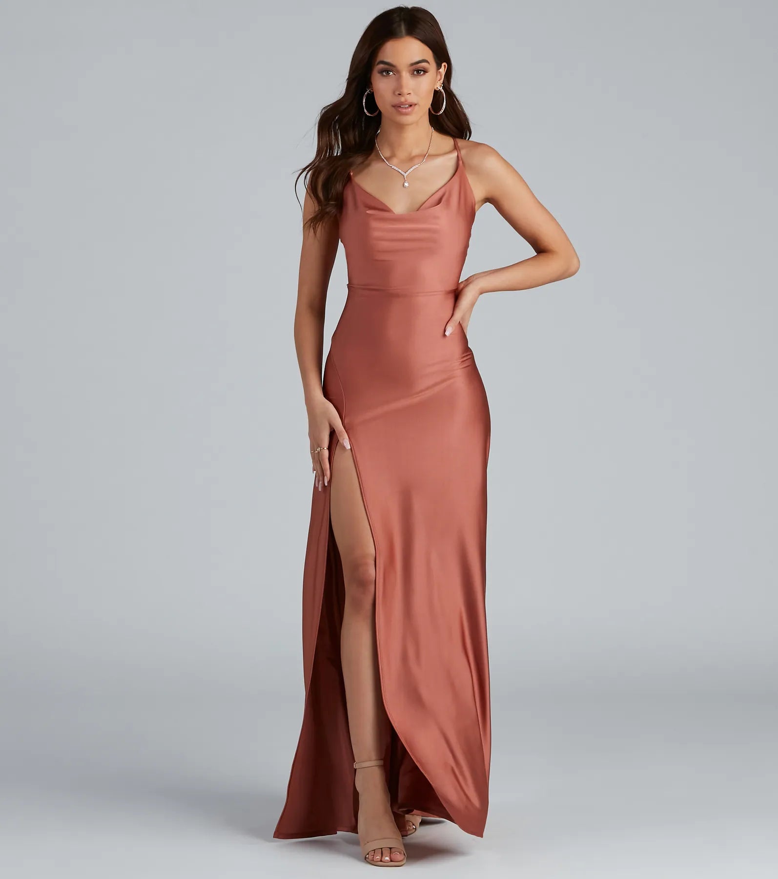 Lessie Formal High Slit A-Line Dress