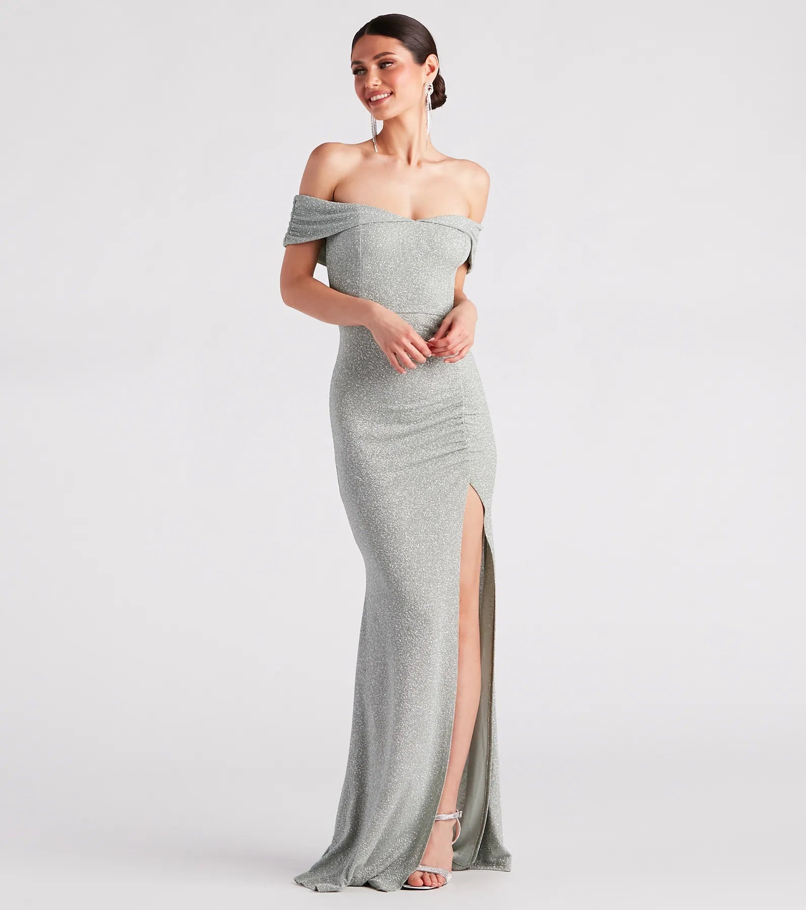Meryl Formal Glitter Column Dress
