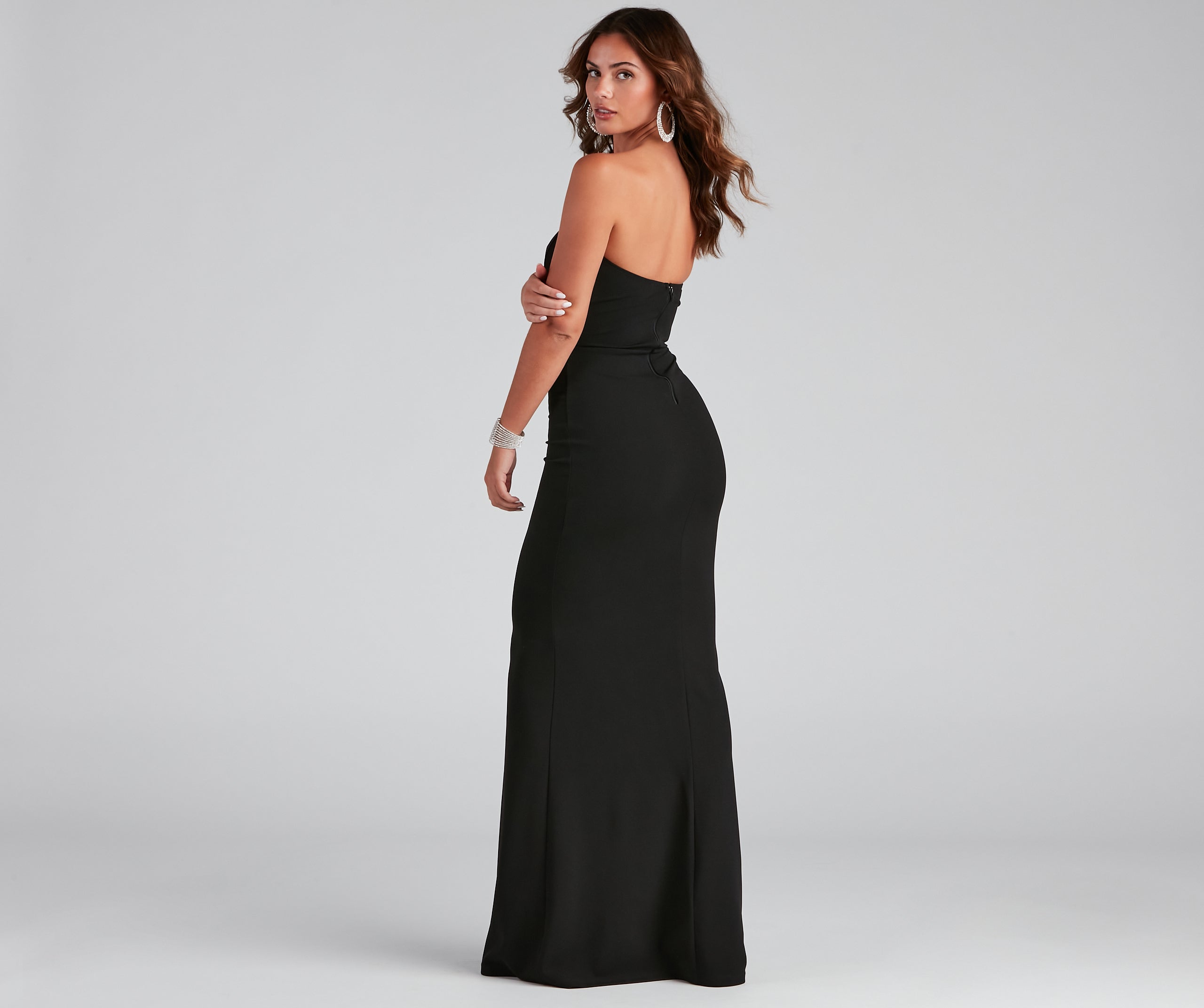 Lolinda Formal Crepe Cutout Long Dress