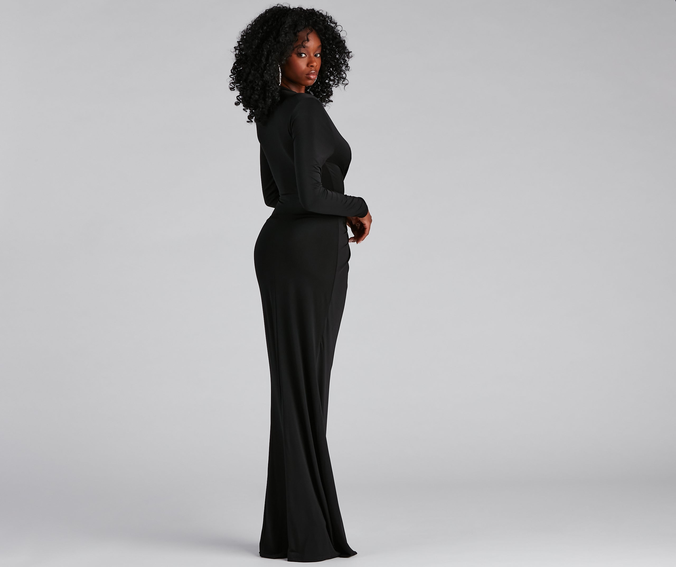 Vina Formal Tied V-Neck Long Dress