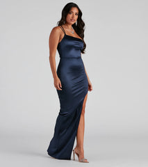 Melody Formal One Shoulder Satin Dress
