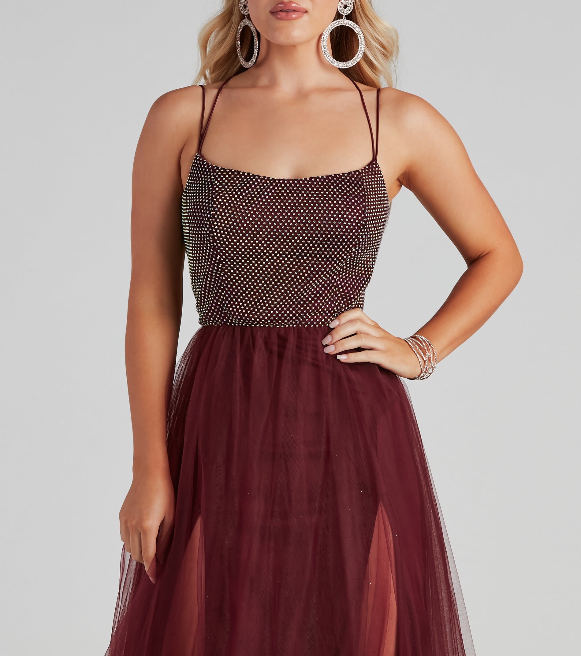 Ruby Embellished Formal Dress