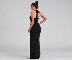 Kippa Formal Slim Halter Dress