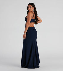 Annah Formal Crepe Long Dress