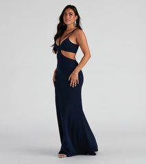 Annah Formal Crepe Long Dress