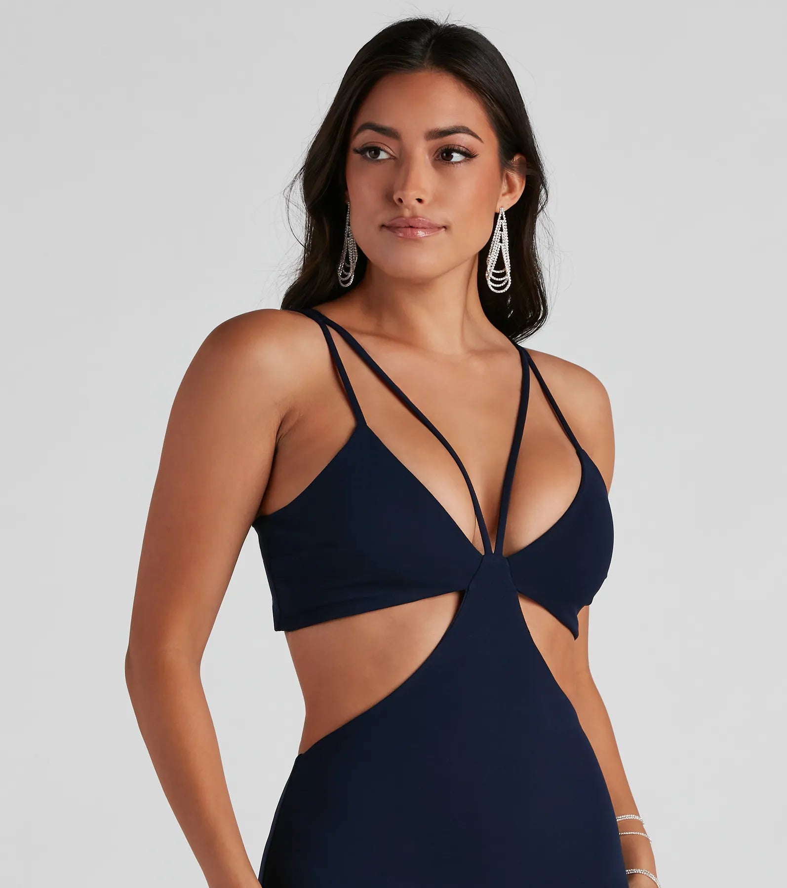 Annah Formal Crepe Long Dress