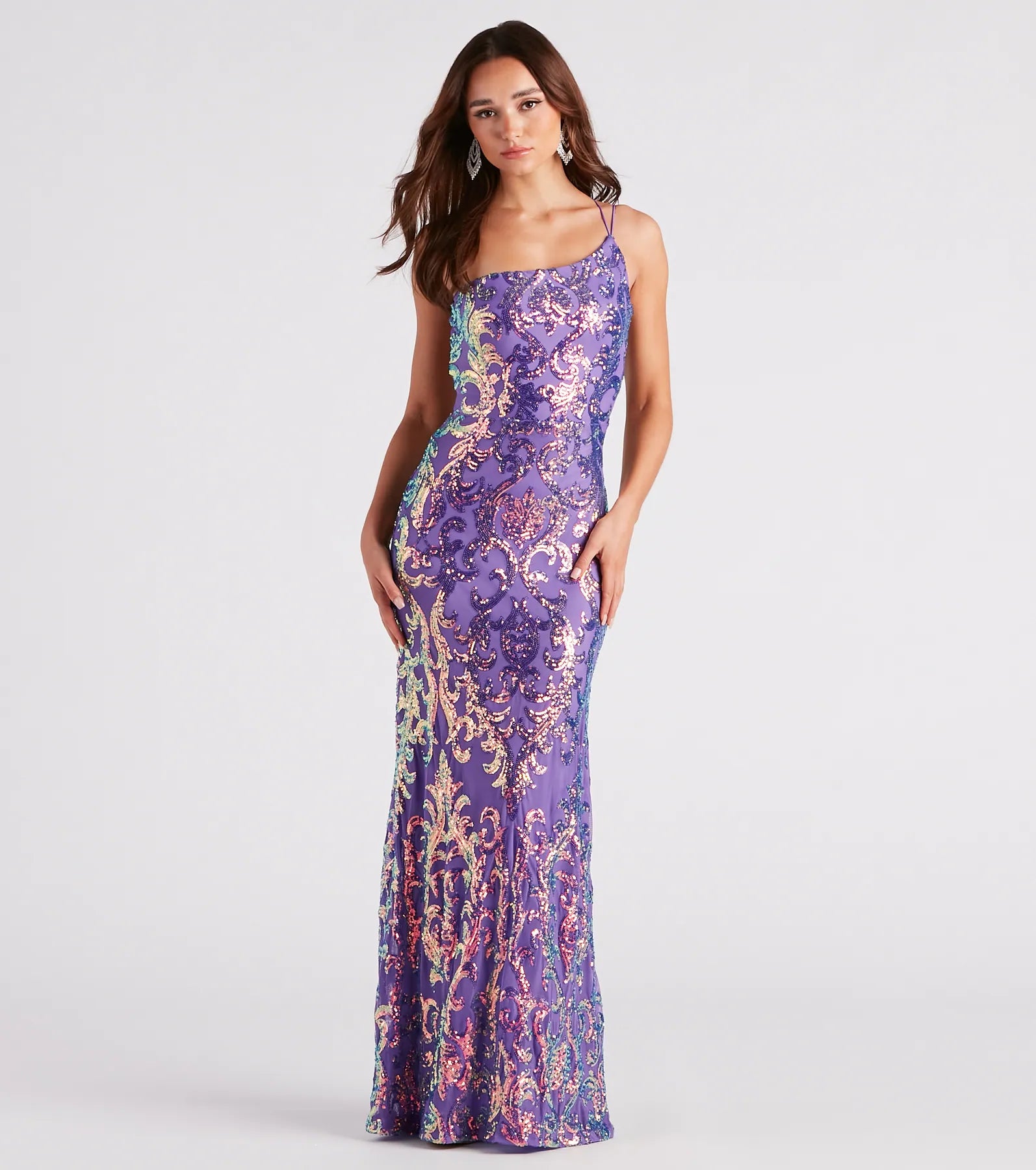 Eleanor Formal Sequin One Shoulder Dress