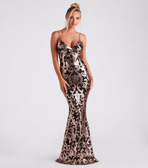 Lea Formal Sequin Low Back Dress