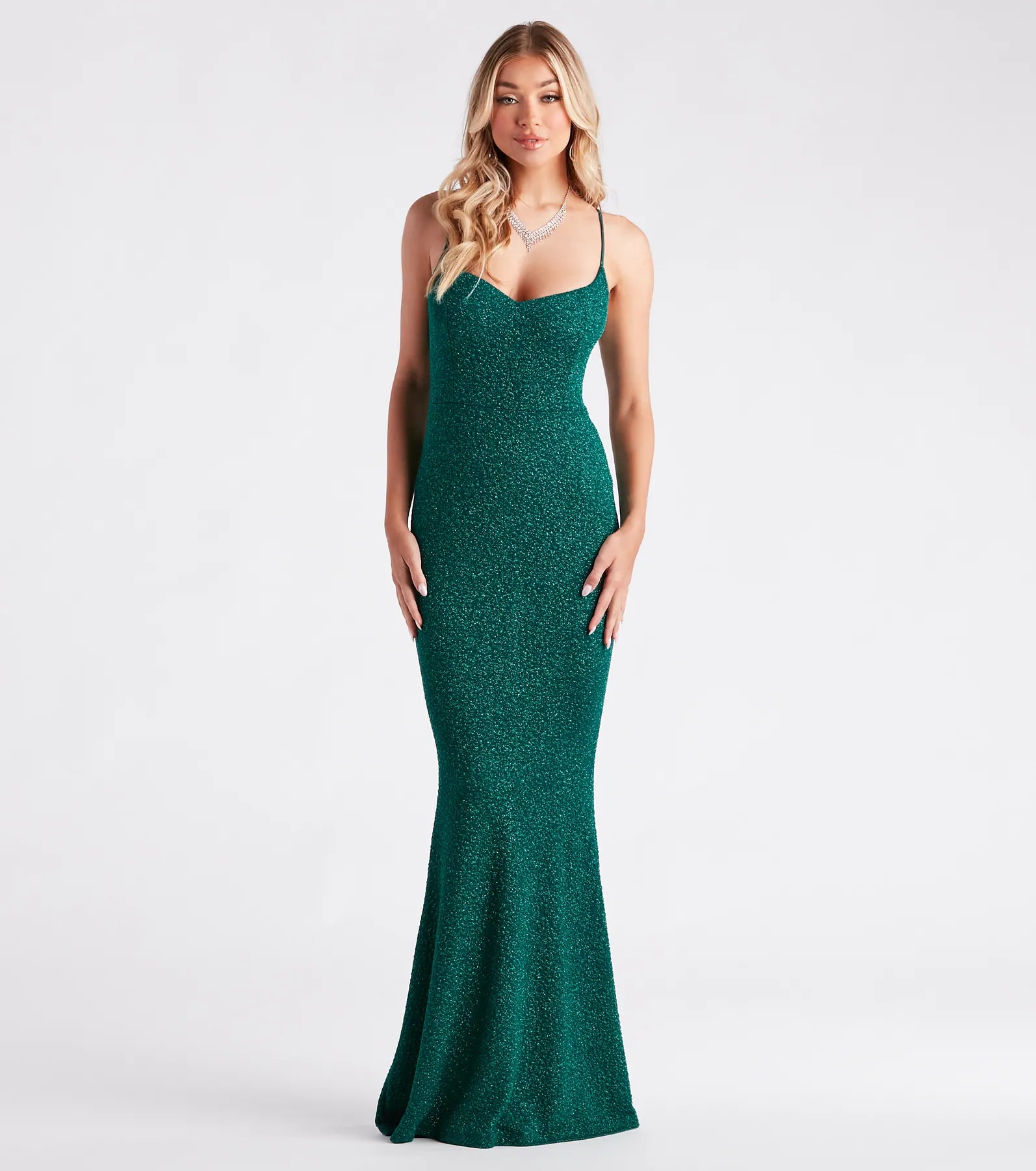 Ainsley Glittering Evening Gown