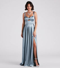 Angelica Formal Satin A-Line Gown