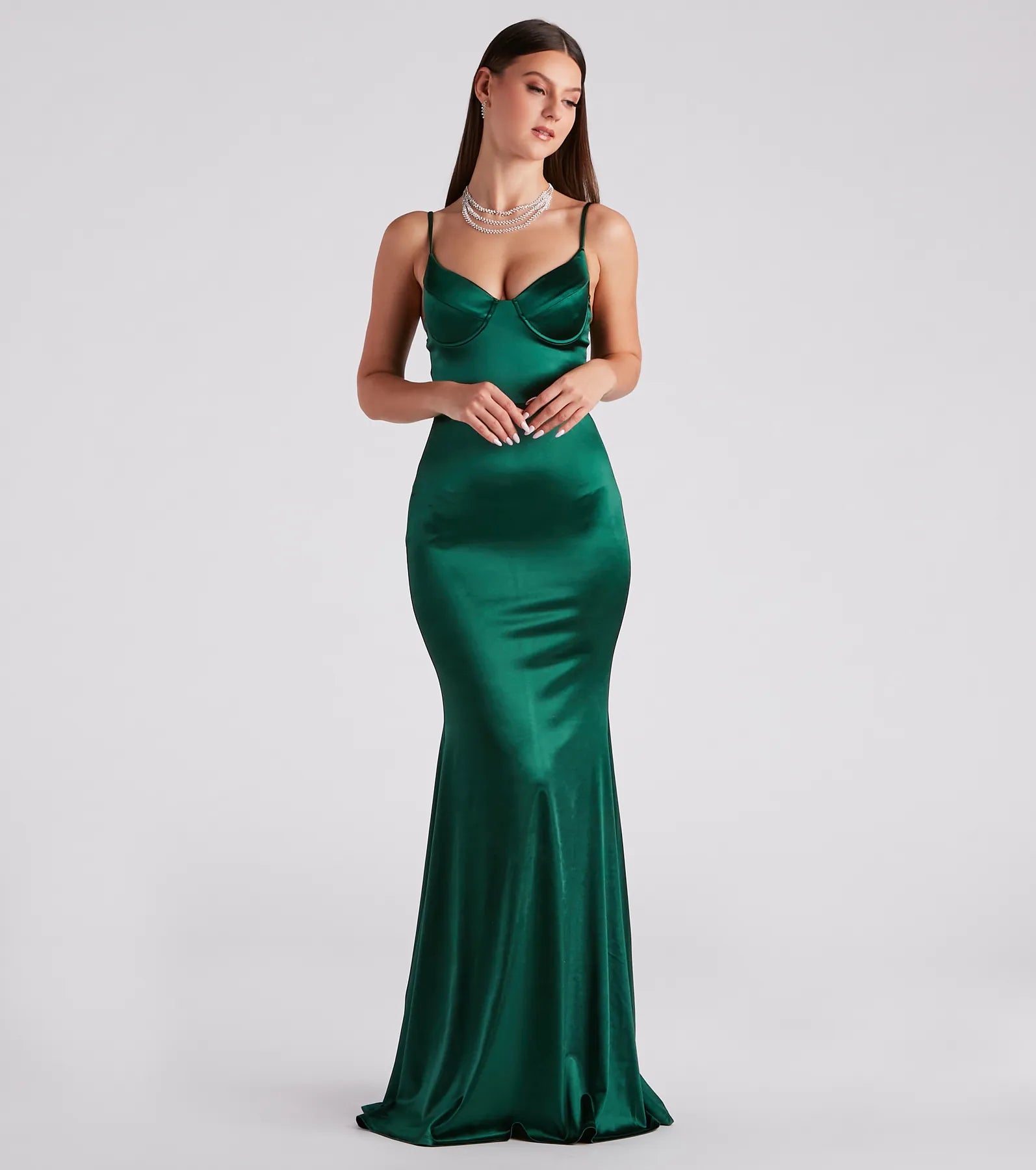 Penny Satin A-Line Formal Dress