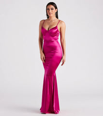 Penny Satin A-Line Formal Dress