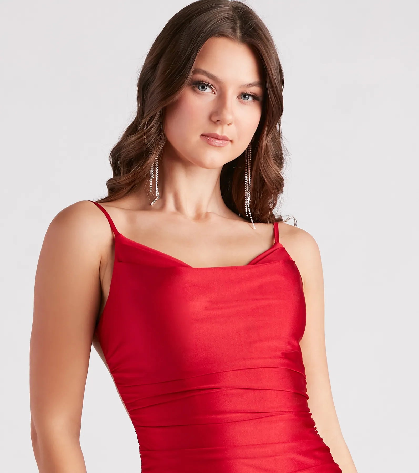 Reagan Formal Satin Low Back Mermaid Dress