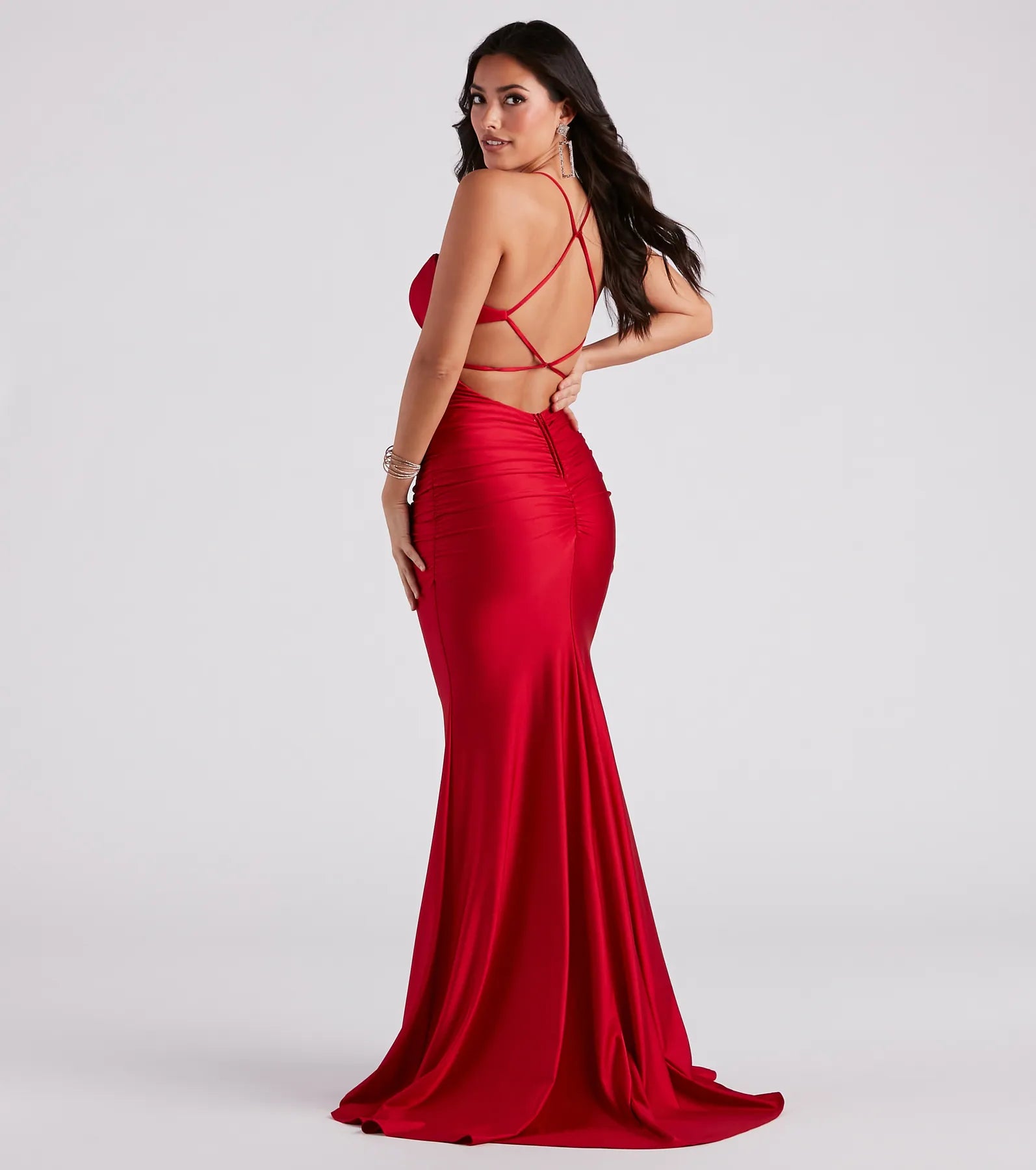 Martha Formal Satin Mermaid Long Dress