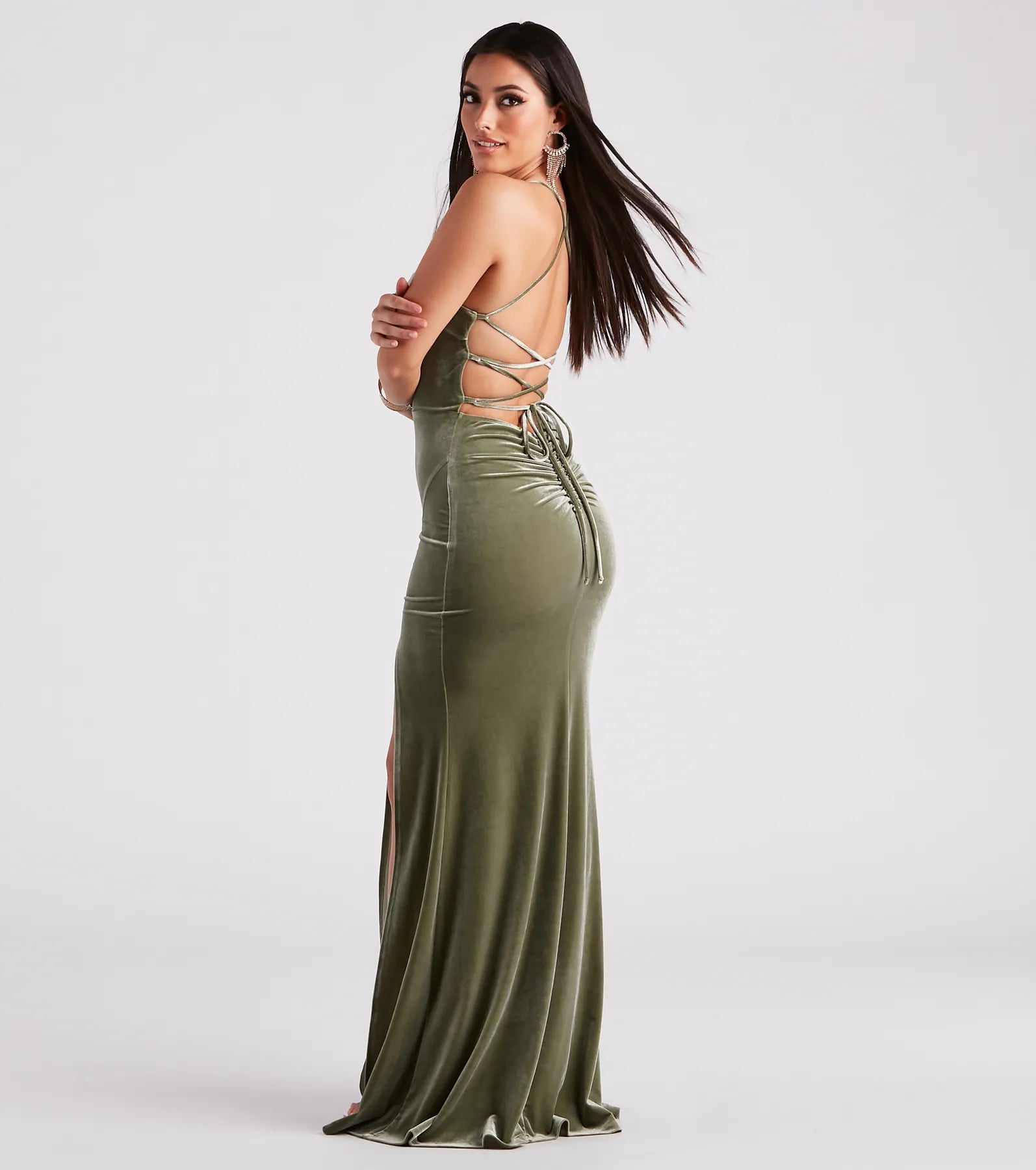 Donna Formal Velvet Long Mermaid Dress