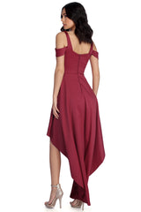 Roselyn Satin Sweetheart High-Low Dress