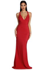 Clarissa Formal Bandage Lattice Dress