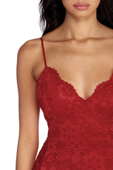 Selene Formal Scalloped Lace Dress