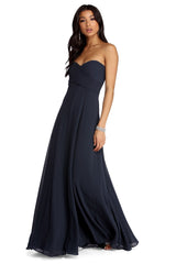 Audrey Pleated Sweetheart Dress