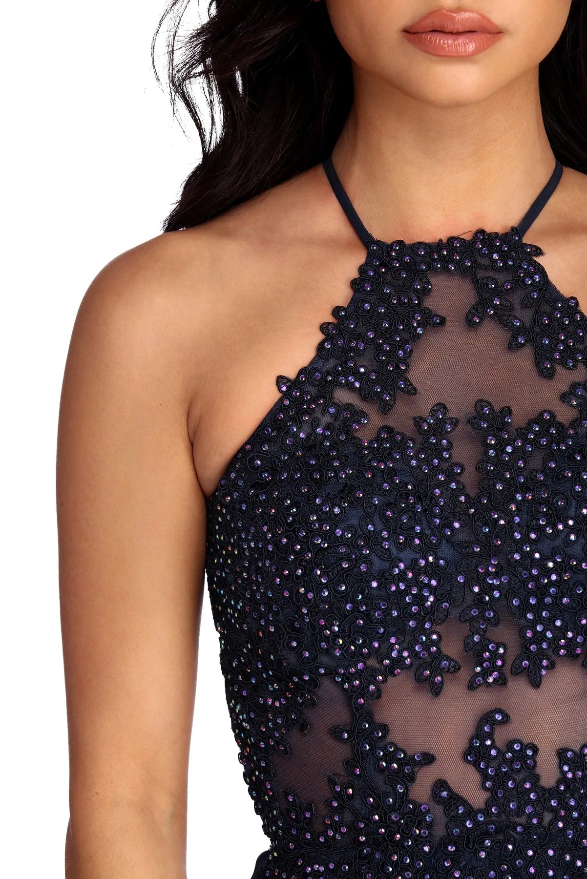 Alessandra Formal Open Back Chiffon Dress