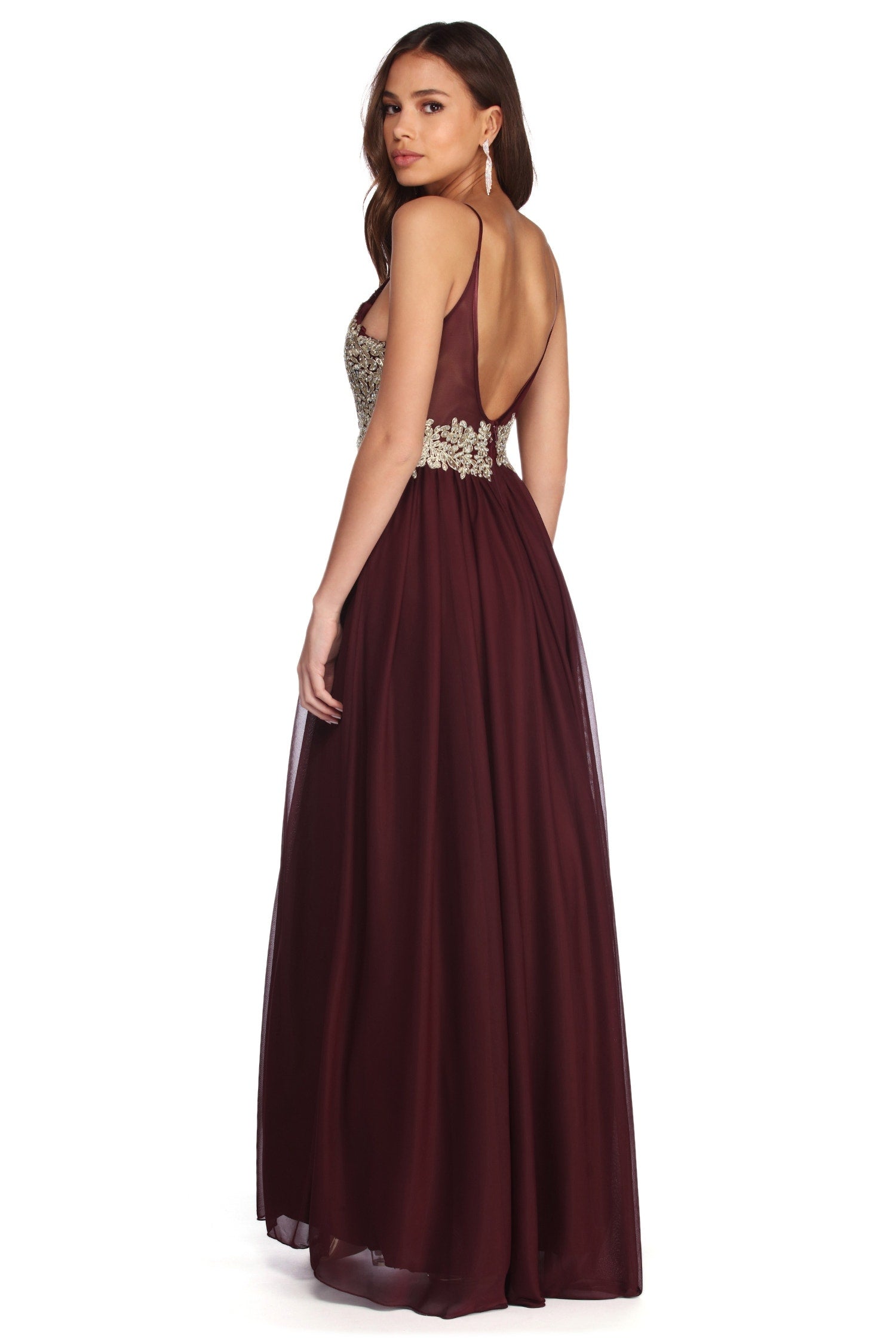 Azalea Formal Floral Applique Dress