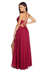 Julia Formal Chiffon Lace Up Dress