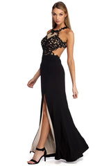 Genevieve Formal Open Back Lace Dress