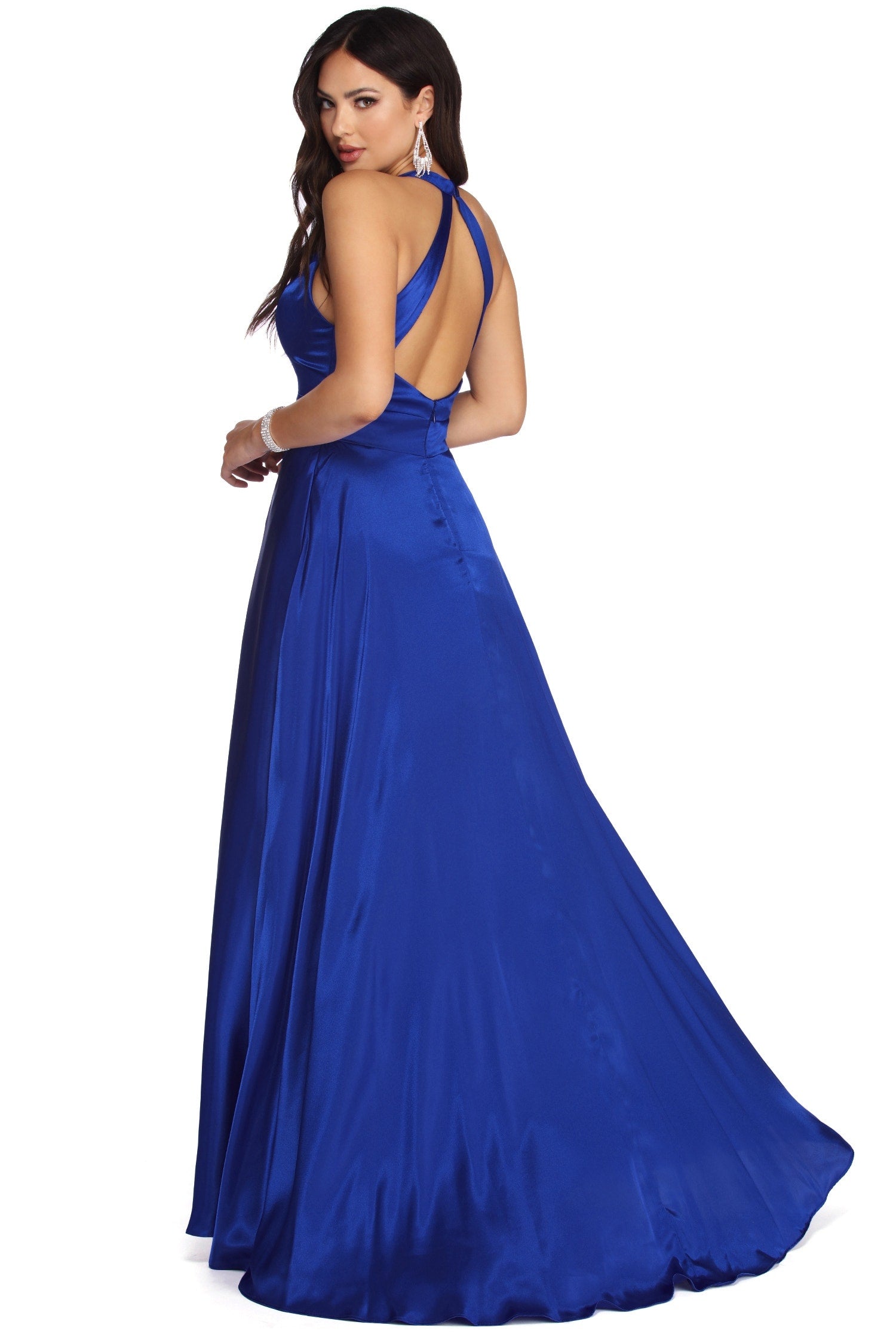 Lauren Formal Halter Satin Dress