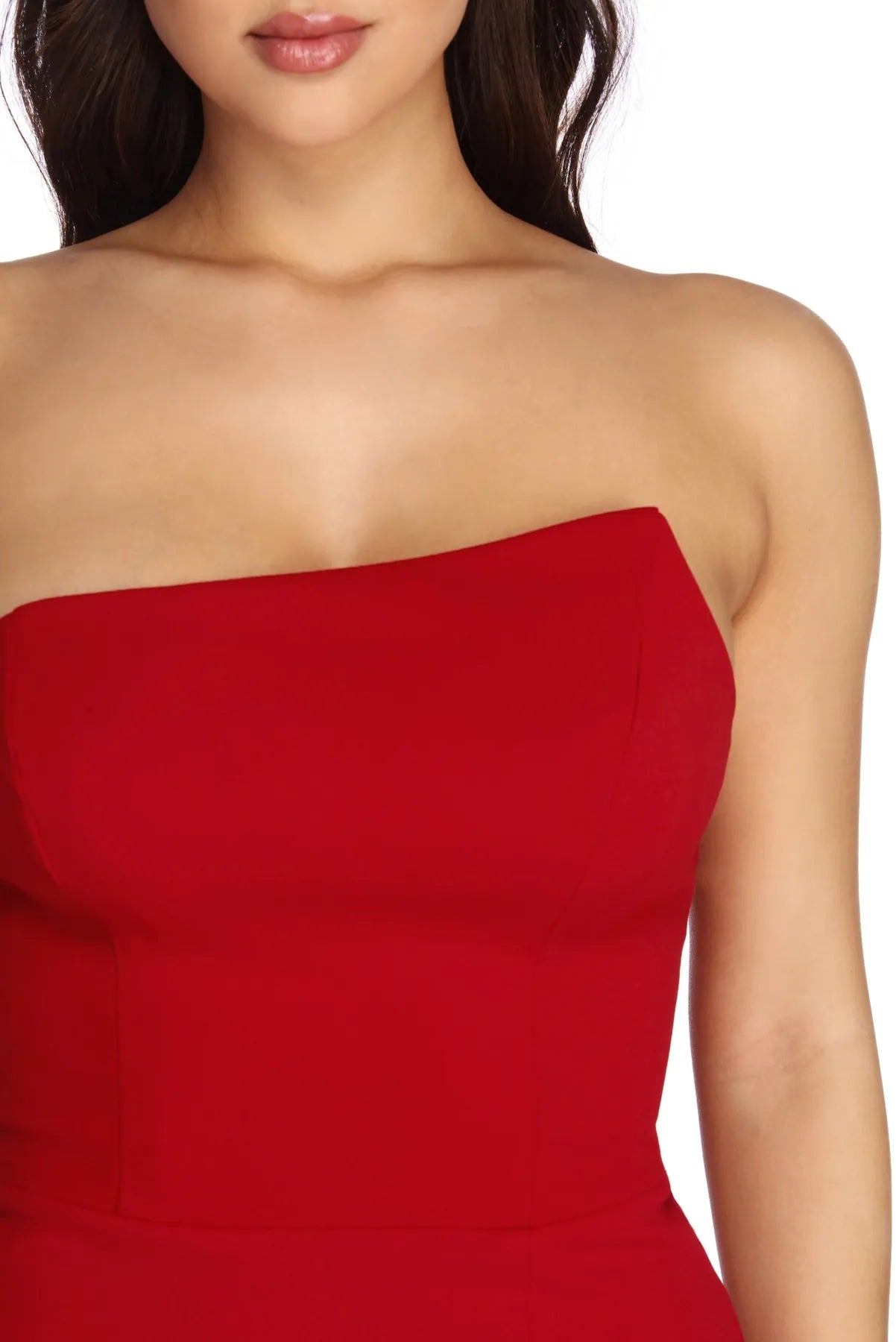 Helene Formal Strapless Ruffle Dress