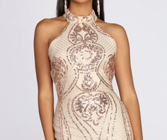 Elora Sequin Evening Gown