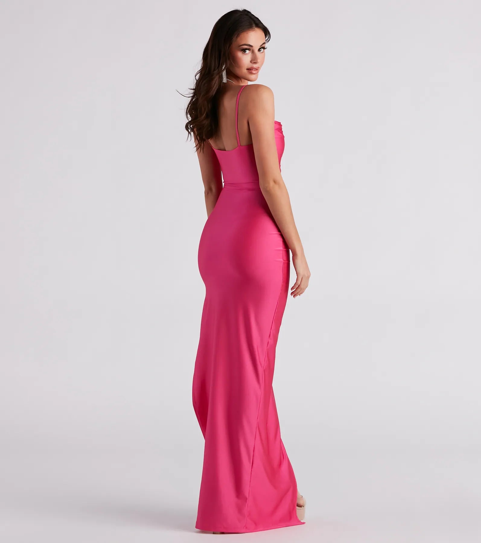 Celia Formal Cutout High Slit Column Dress