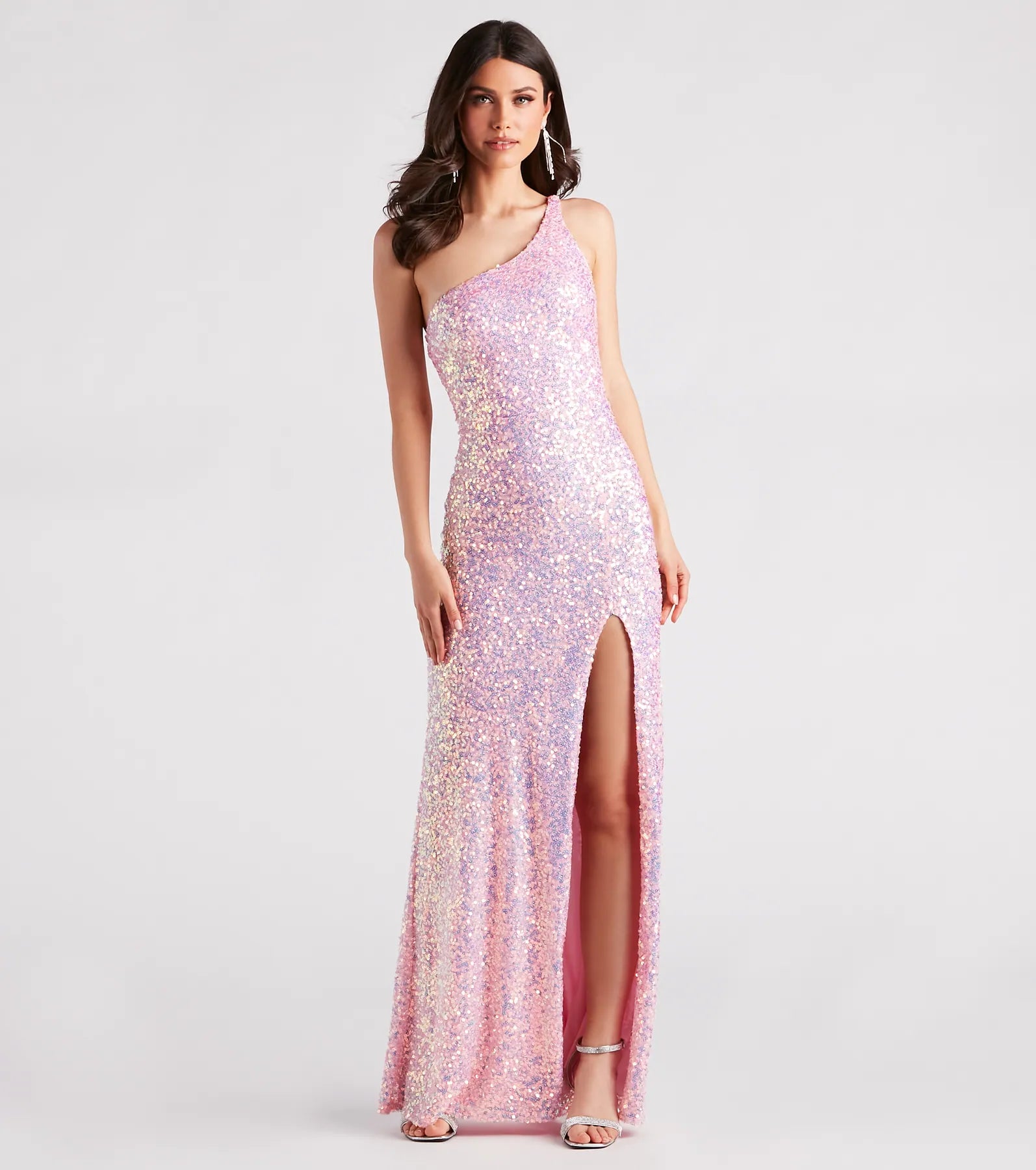 Lyla Formal One-Shoulder Sequin Dress