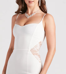 Jaime Formal Crepe Lace Mermaid Dress