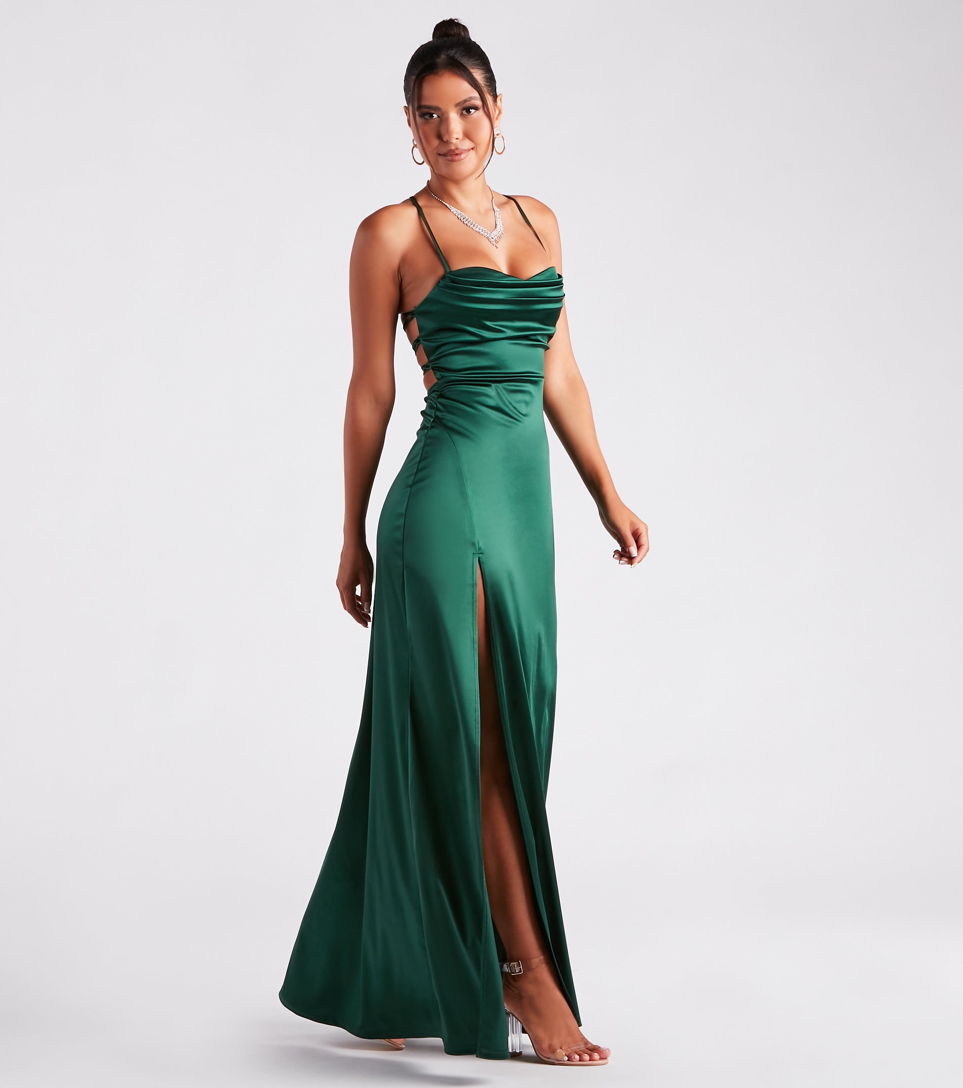 Trixie Formal Satin A-Line Dress
