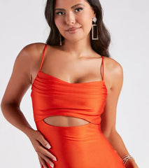 Celia Formal Cutout High Slit Column Dress