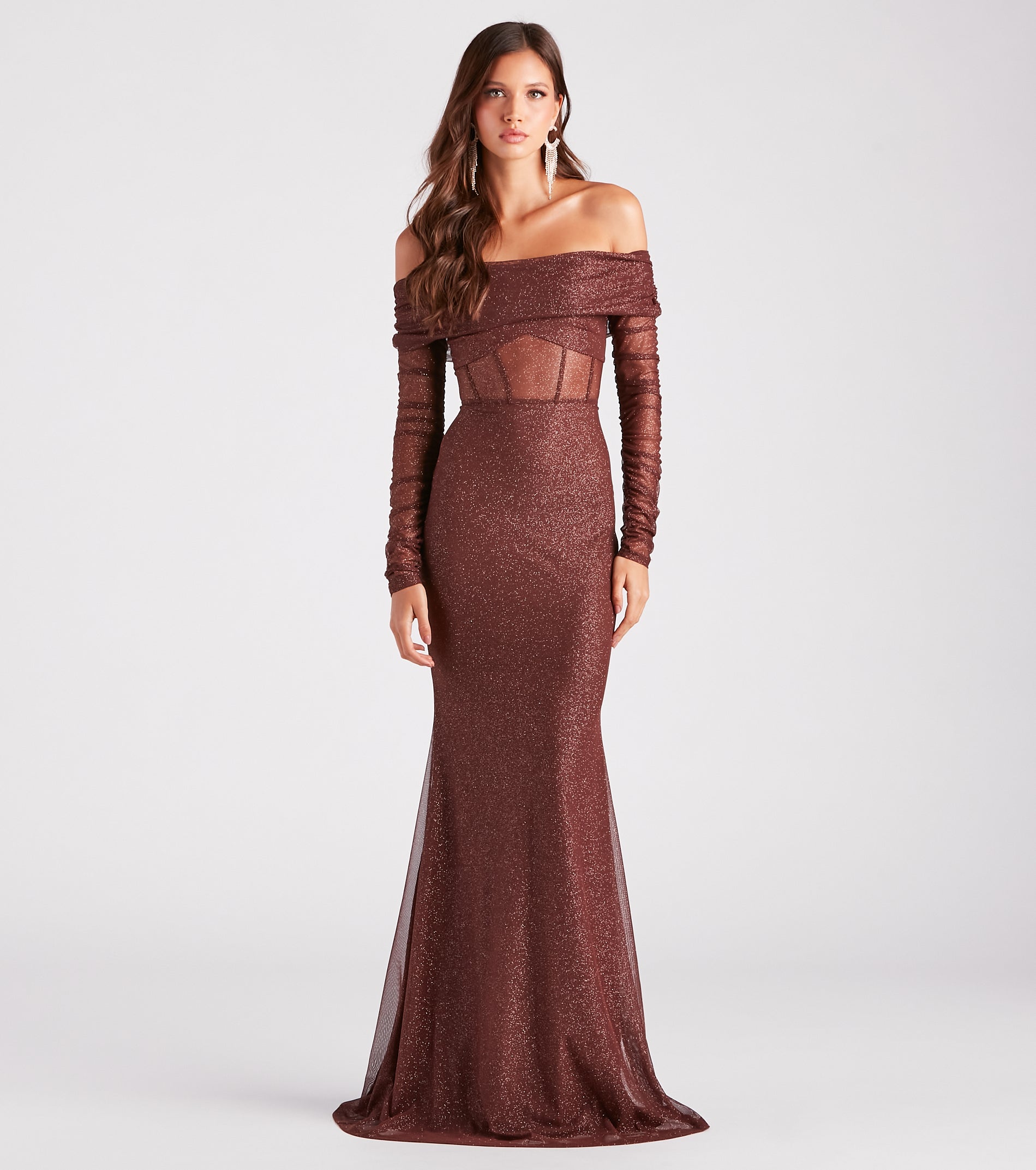 Mandy Glitter Mesh Mermaid Dress