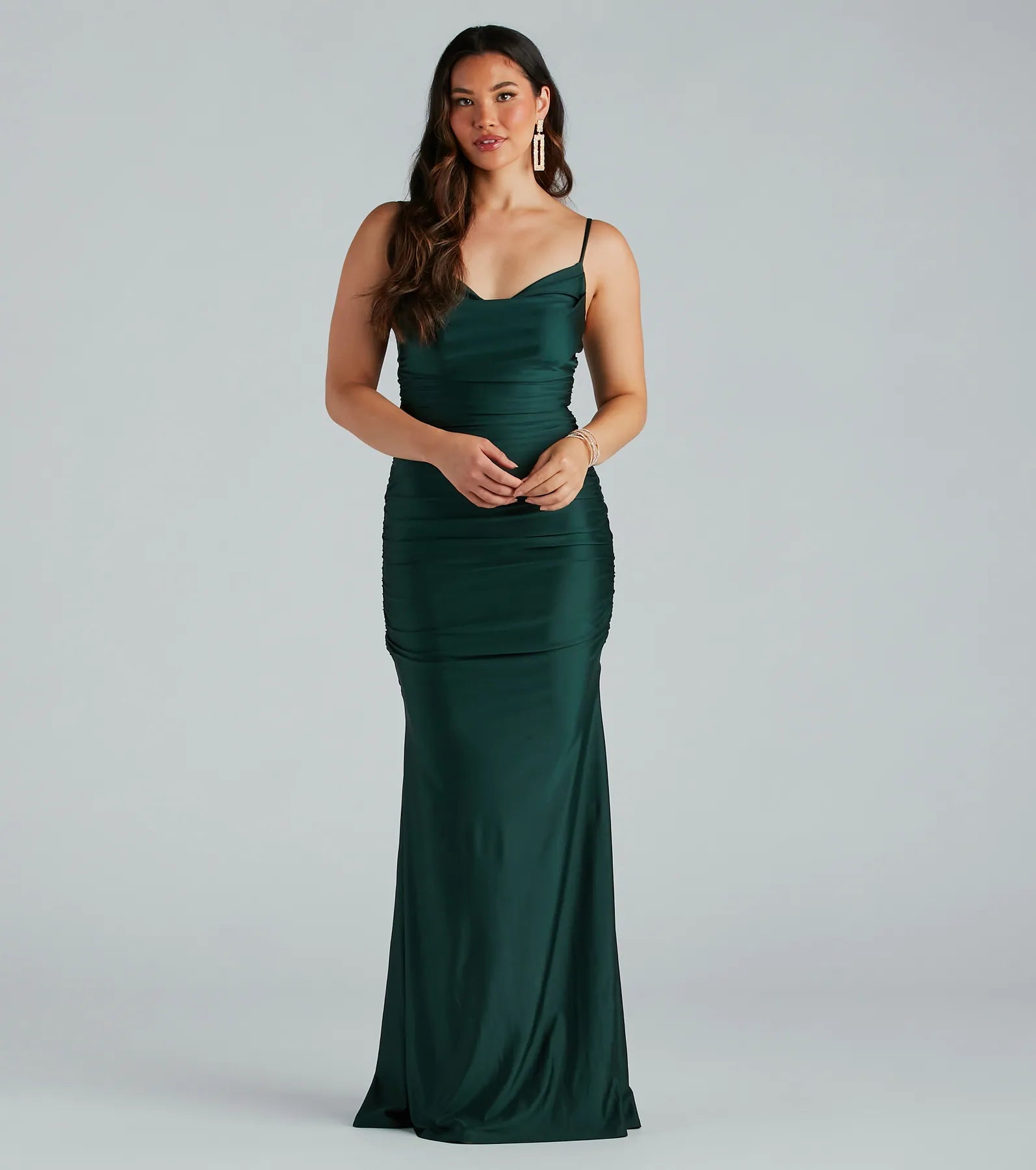 Jamie Formal Cowl Neck Mermaid Dress