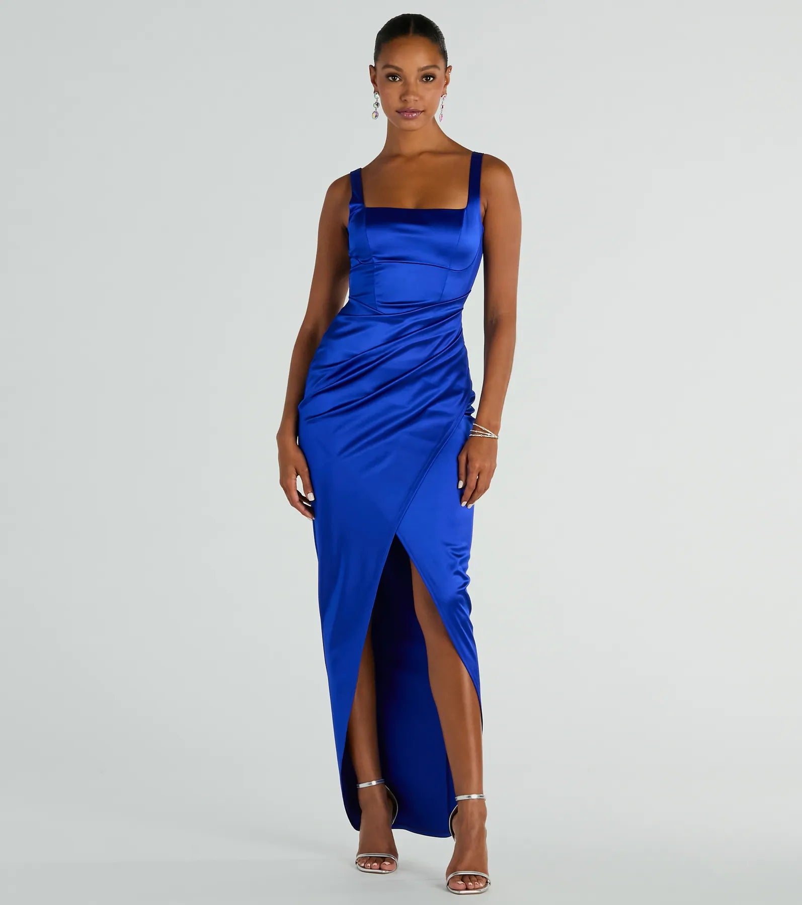 Rebecca Satin Slim-Fit Formal Dress