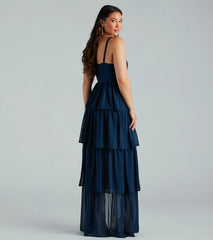 Deborah Formal Chiffon A-Line Ruffled Dress