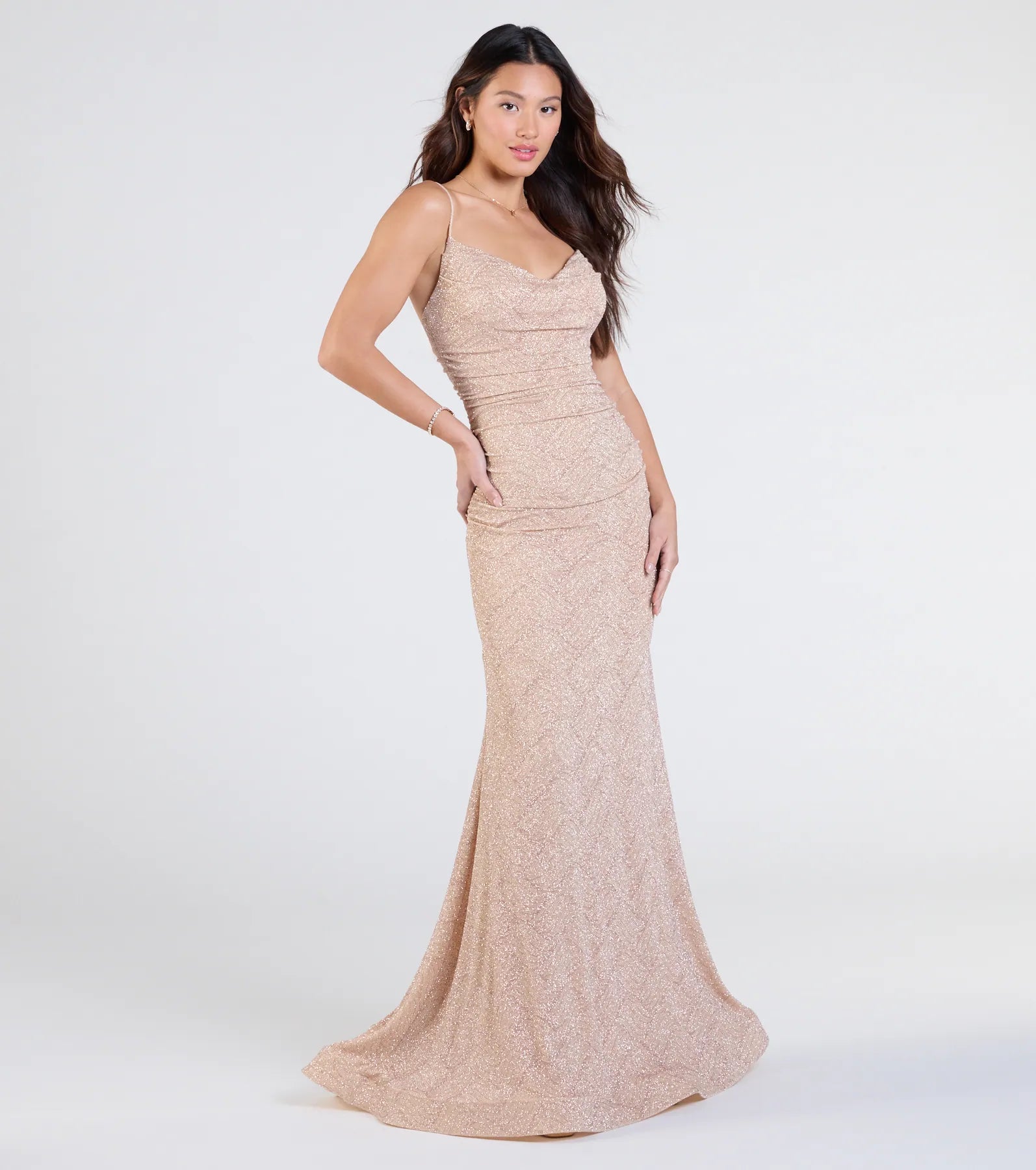 Shay Formal Lurex Glitter Dress