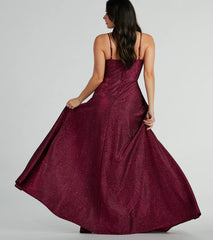 Tanya Formal Glitter A-Line Long Dress