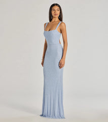 Kimia Beaded Lace-Up Column Dress