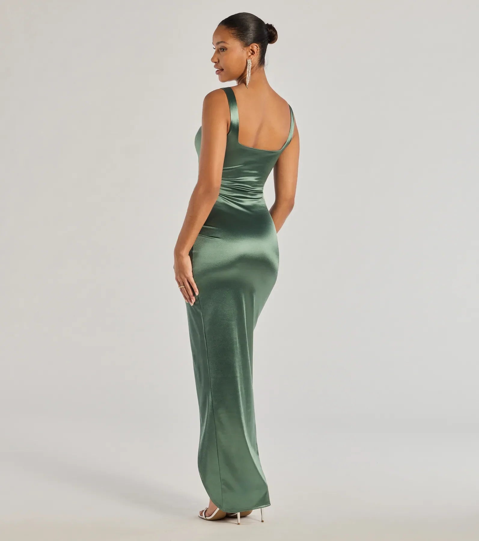 Rebecca Satin Slim-Fit Formal Dress
