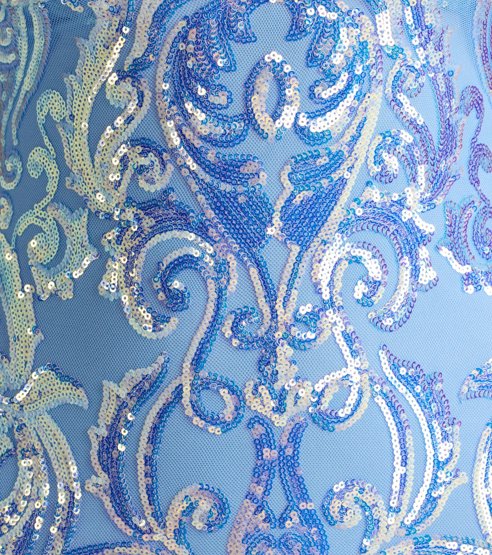 Ilse Sequin Mesh Lace-Up Mermaid Dress