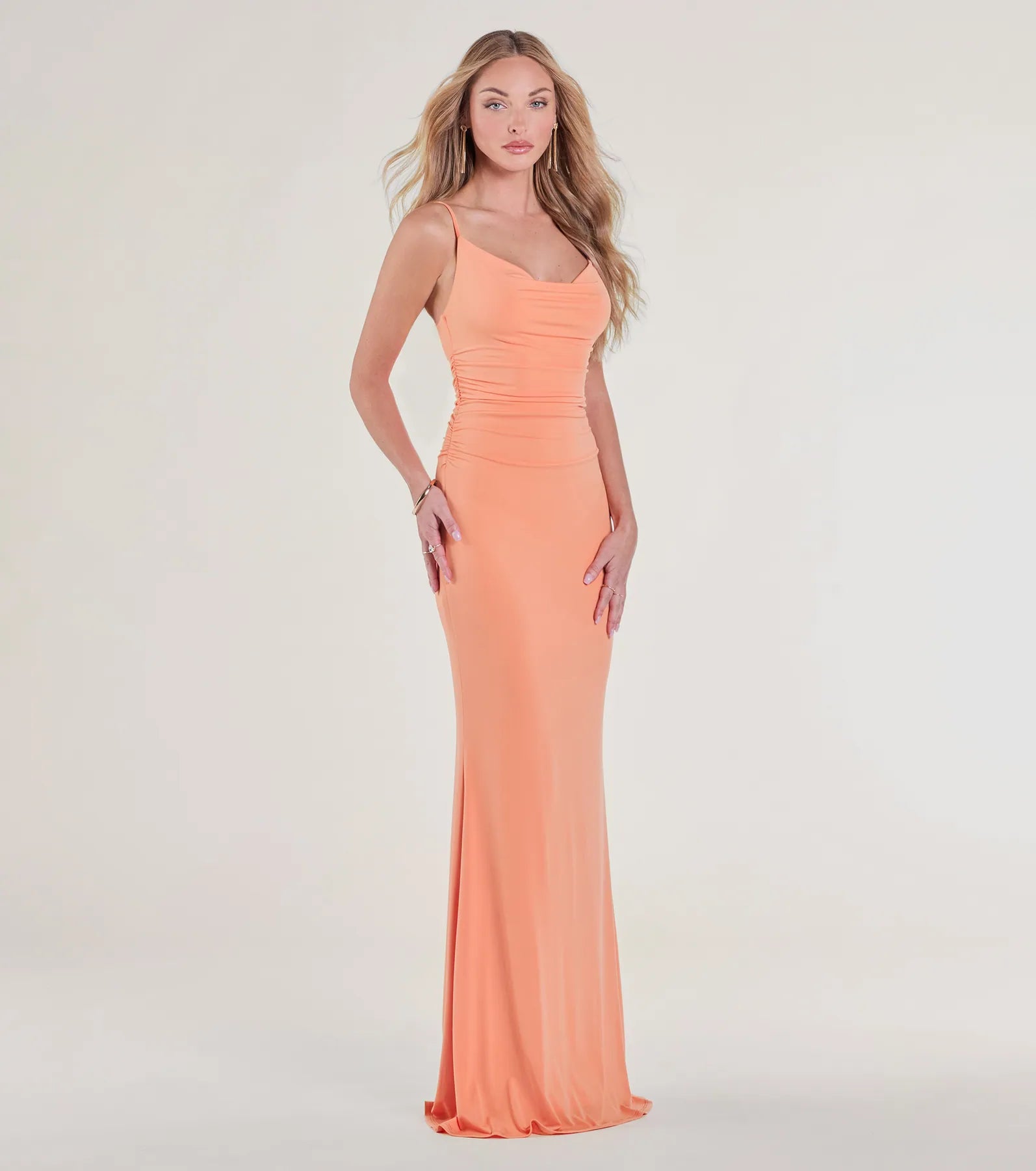 Lilliana Cowl Neck Knit Mermaid Dress